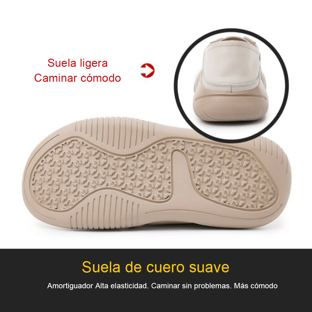 Olivoslindo Zapatos de mujer casuales cómodos de suela gruesa