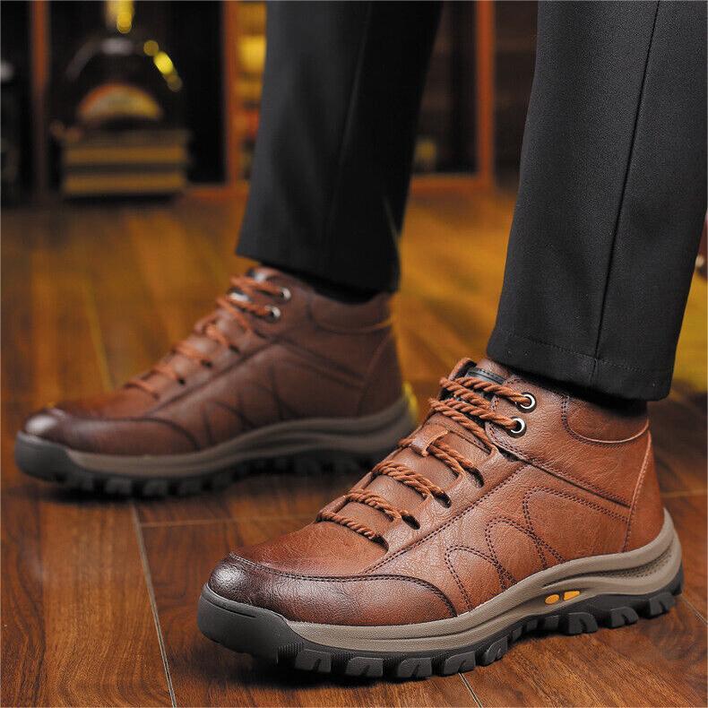 Piecewish Men's Fleece Warm Casual Mountaineering Boots