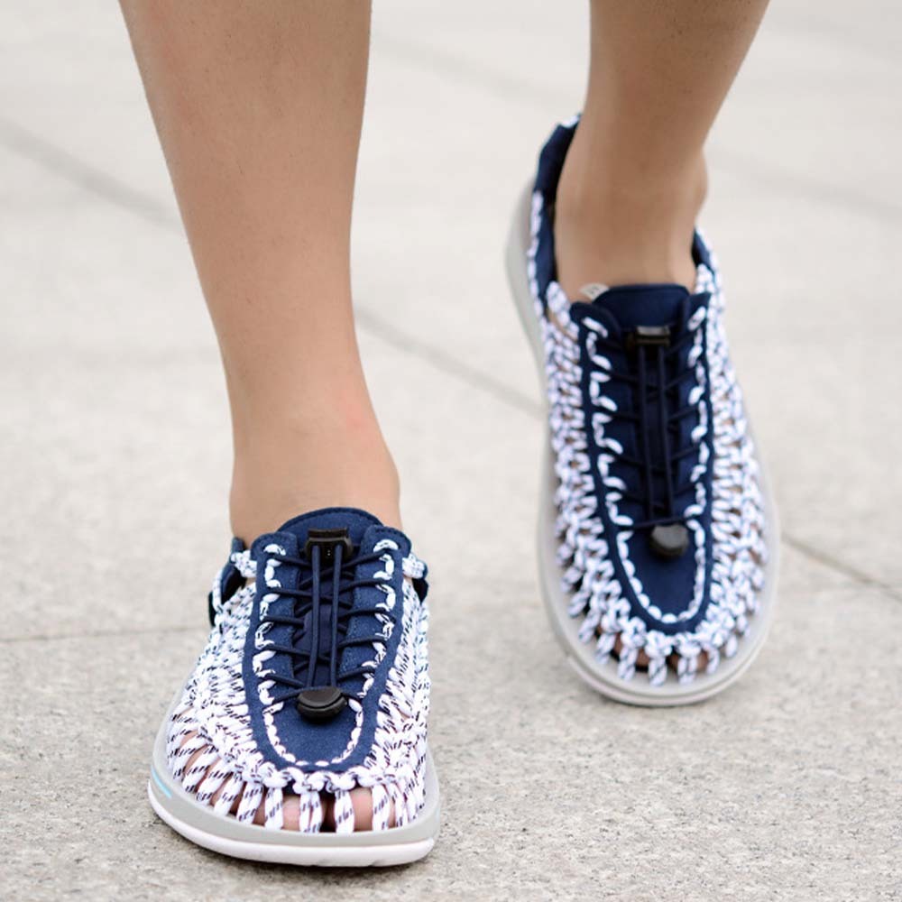 Smiledeer Summer men's and women's breathable braided lace-up sports sandals