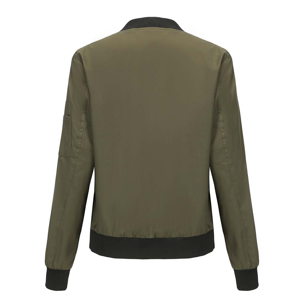 Olivoslindo 2023 primavera y otoño nueva chaqueta de vuelo informal de manga larga ajustada para mujer