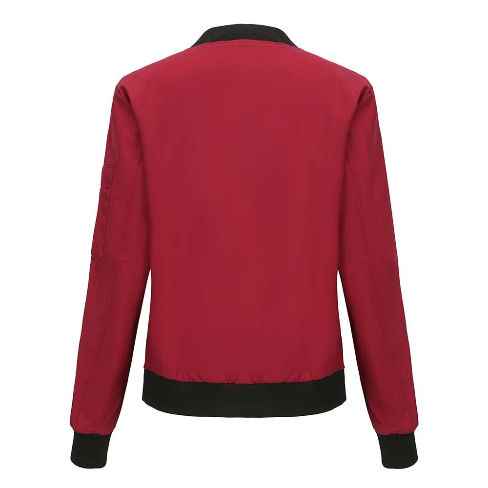 Olivoslindo 2023 primavera y otoño nueva chaqueta de vuelo informal de manga larga ajustada para mujer