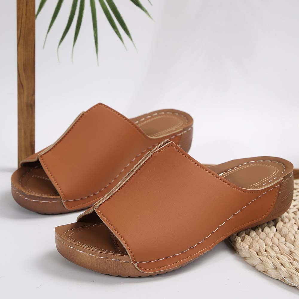 Hojanaranja Zapatillas de casa de mujer ligeras y cómodas con suela gruesa