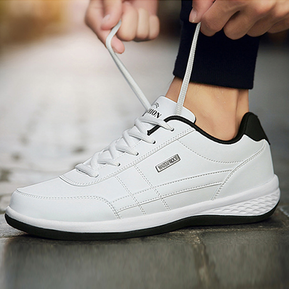 Glückbox™ Bequeme Ledersneaker in Großen Sportschuhe Lässige Schuhe