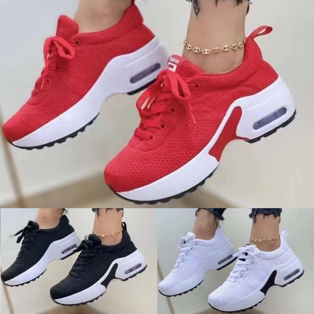Olivoslindo Nuevas zapatillas de deporte informales con cojín de aire para mujer
