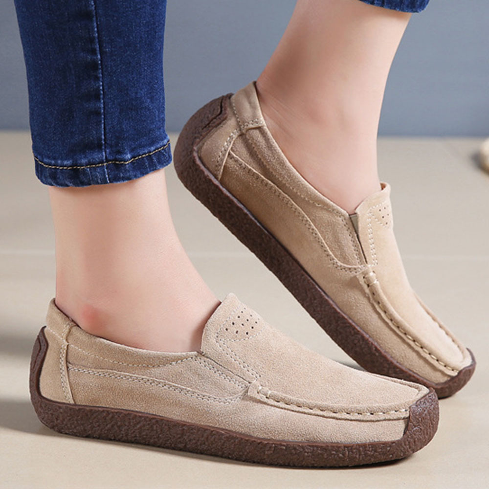 New style women's retro all-match slip-on beanie shoes