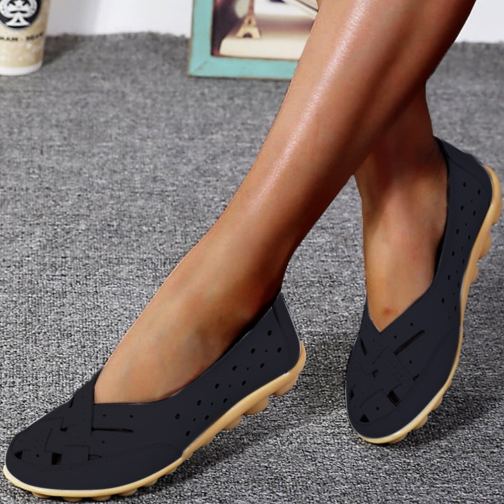 Zapatos planos huecos cómodos y transpirables de verano
