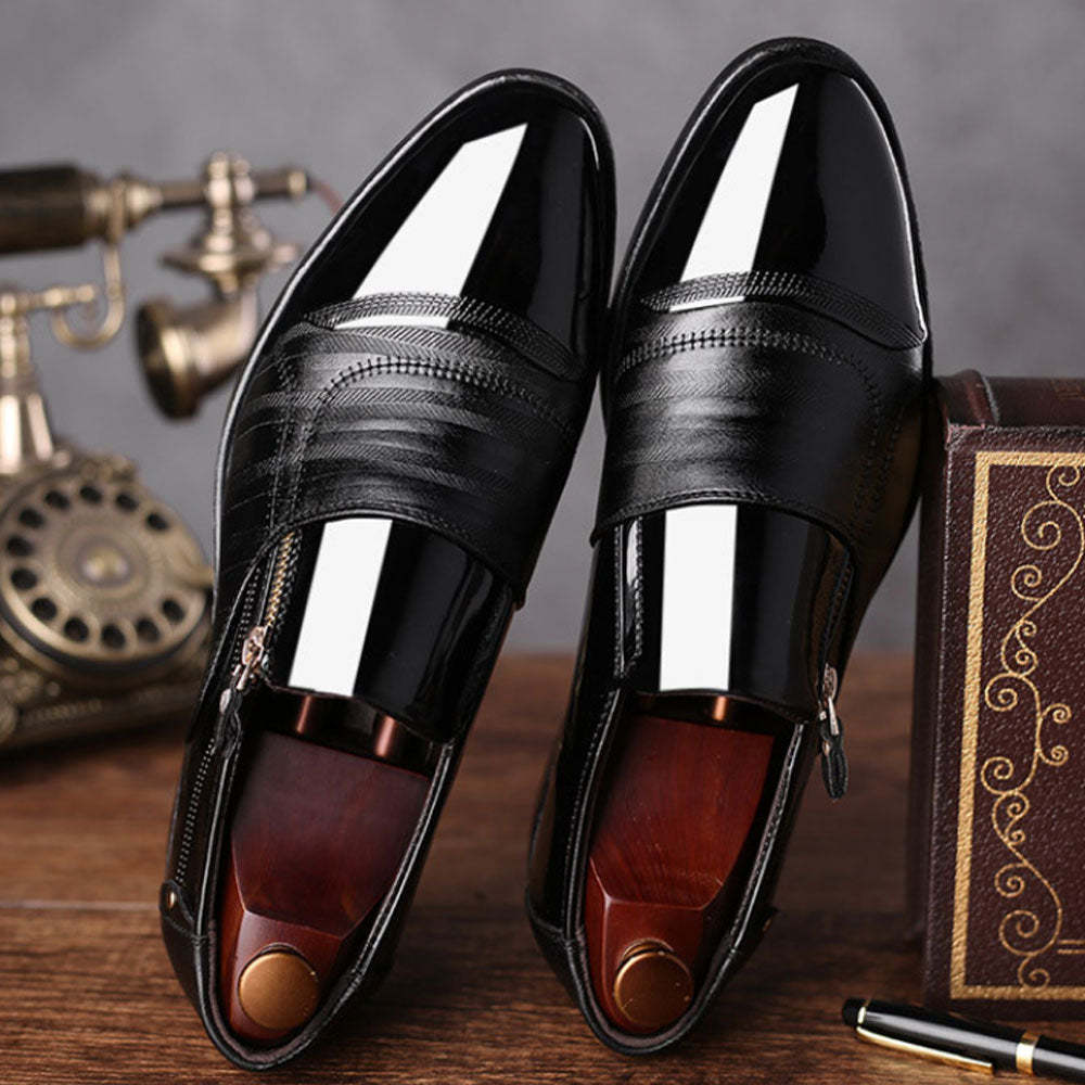 Olivoslindo Nuove scarpe da uomo in pelle con punta a punta in stile business