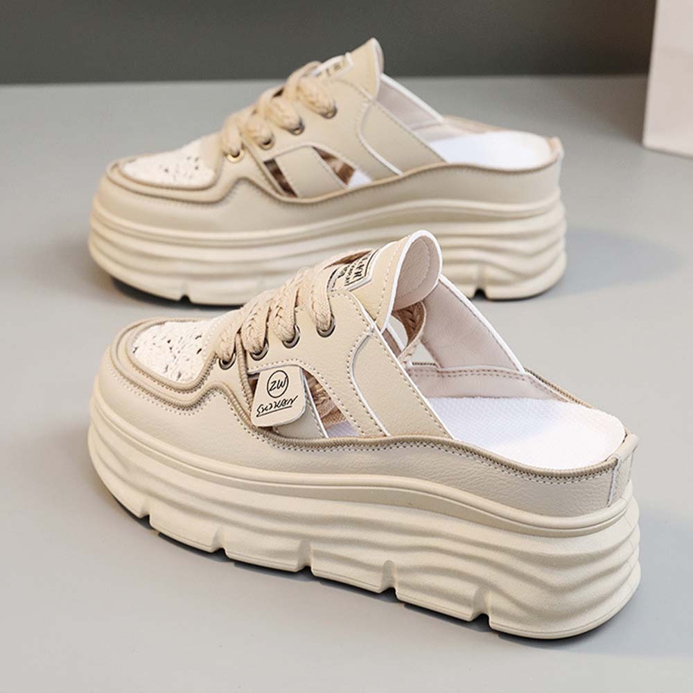 Pantuflas de mujer de suela gruesa, transpirables y cómodas