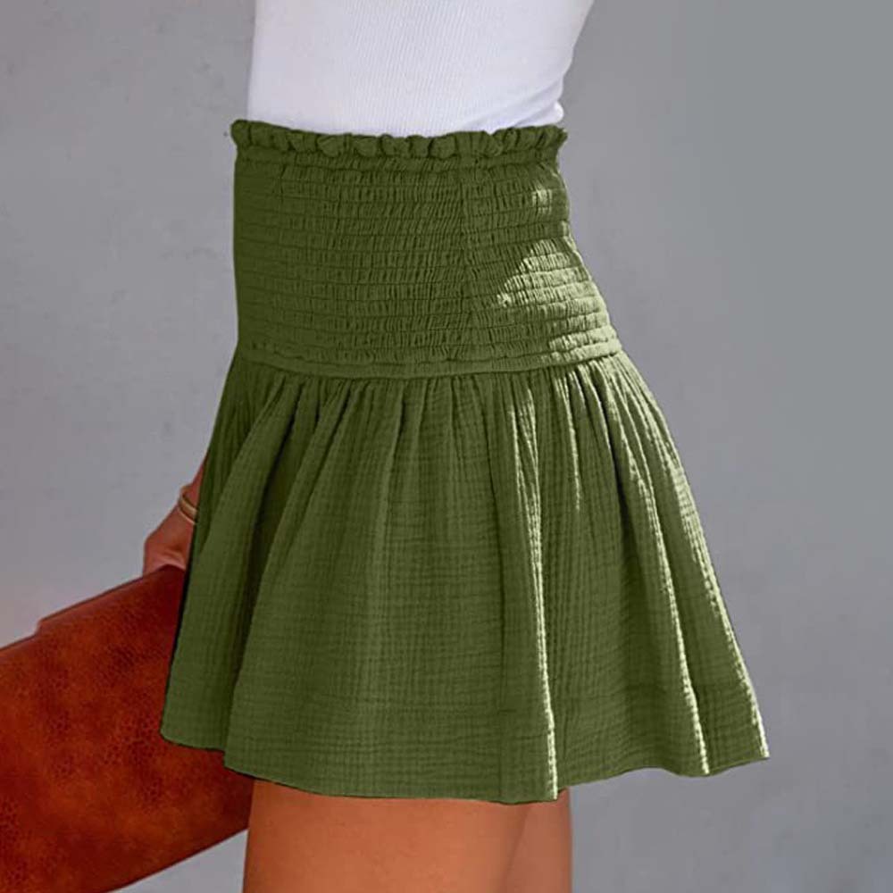 Women's summer comfortable and breathable cotton and linen culottes