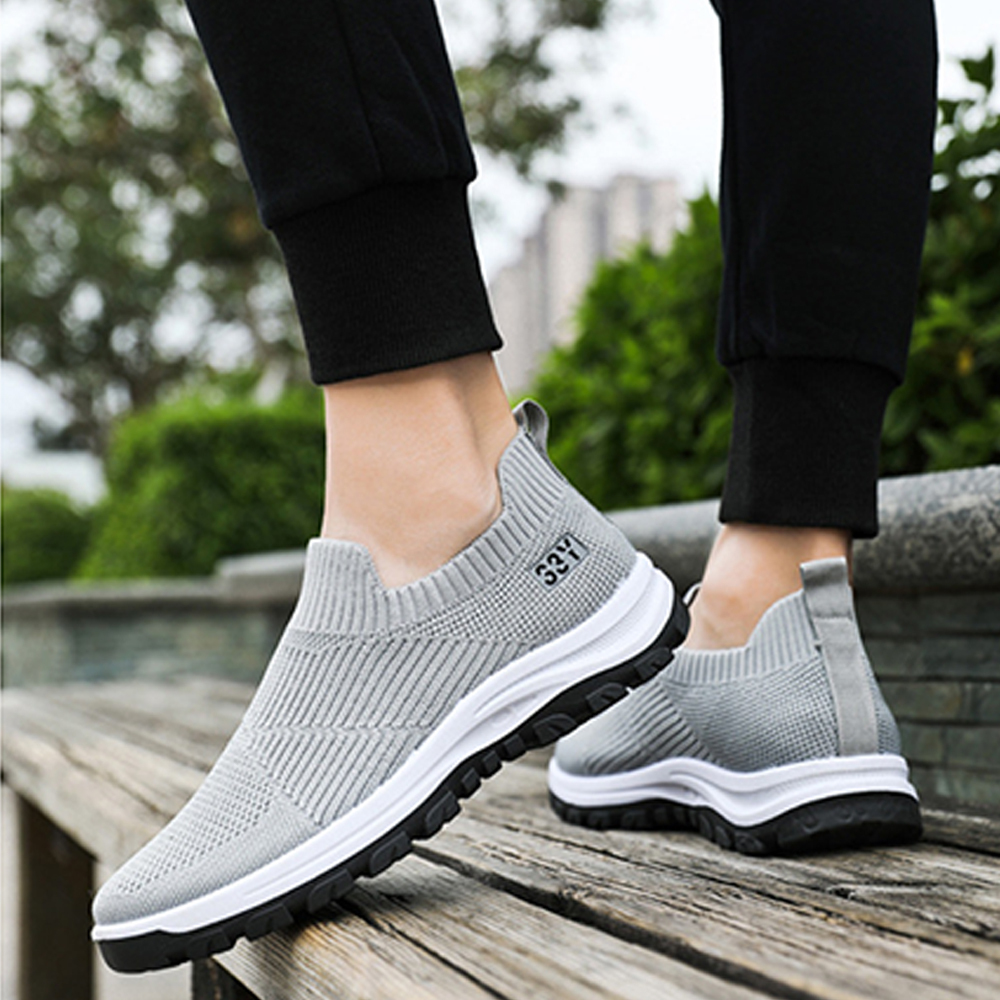 Olivoslindo Zapatos casuales transpirables tejidos con mosca nuevos de verano para hombres