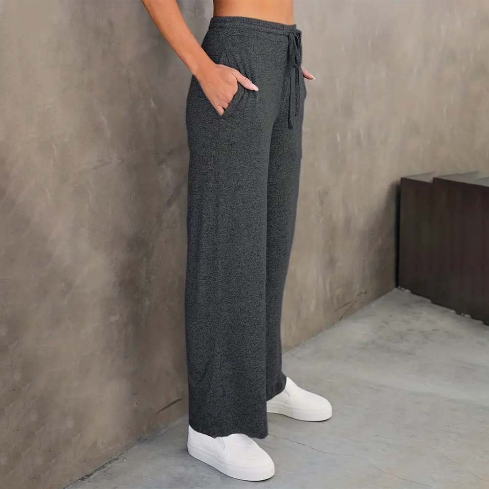Women's simple loose lace-up casual sweatpants