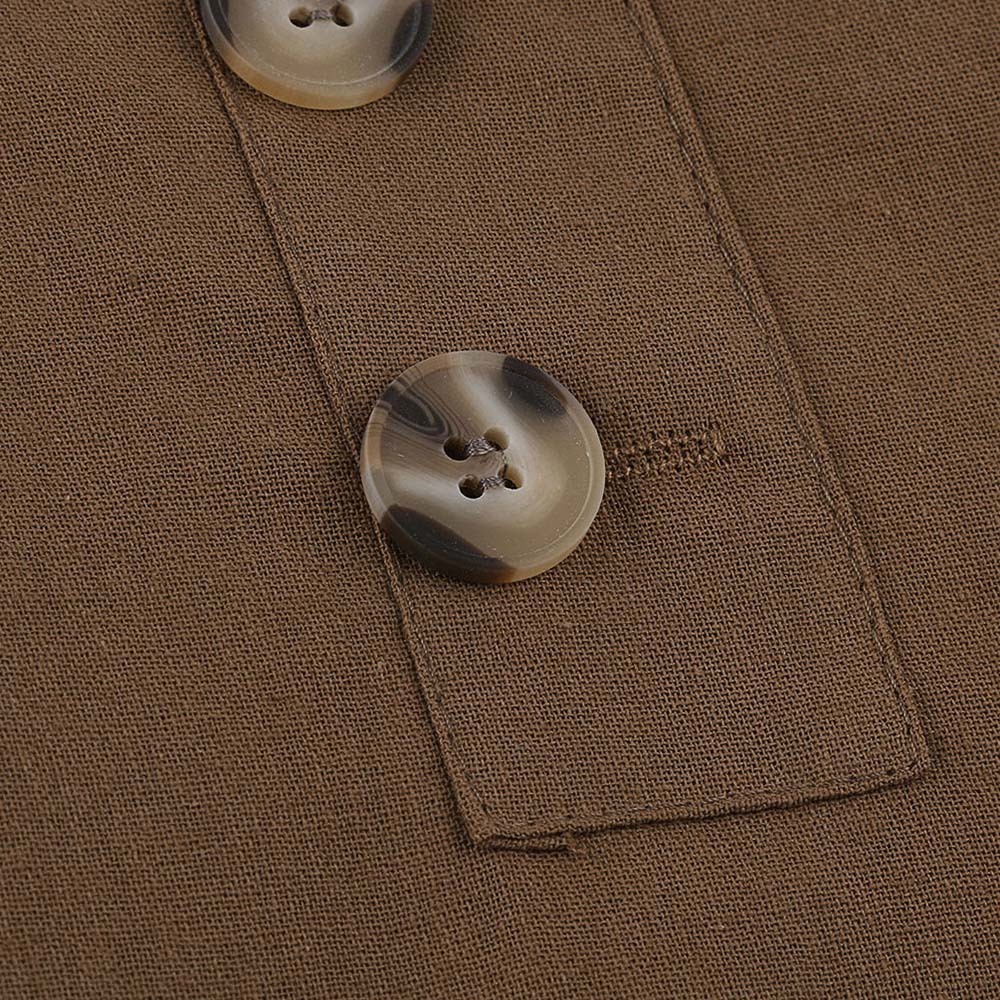 Women's high waist cotton and linen wide leg trousers