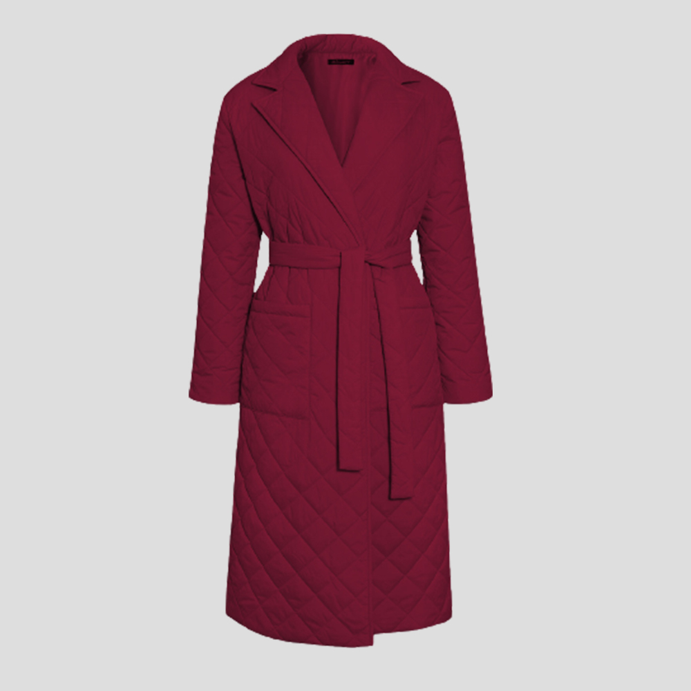 New winter women's over-the-knee mid-length cotton jacket