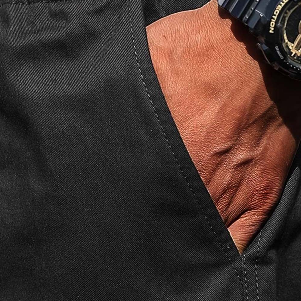 Pantalones cortos cargo informales con múltiples bolsillos para hombre, novedad de verano 2024