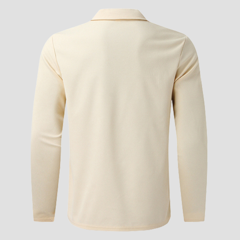 Olivoslindo Nueva chaqueta informal con solapa y cremallera tipo gofre para hombre