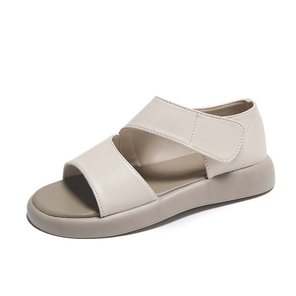 Sandalias con soporte de suela blanda estilo romano para mujer