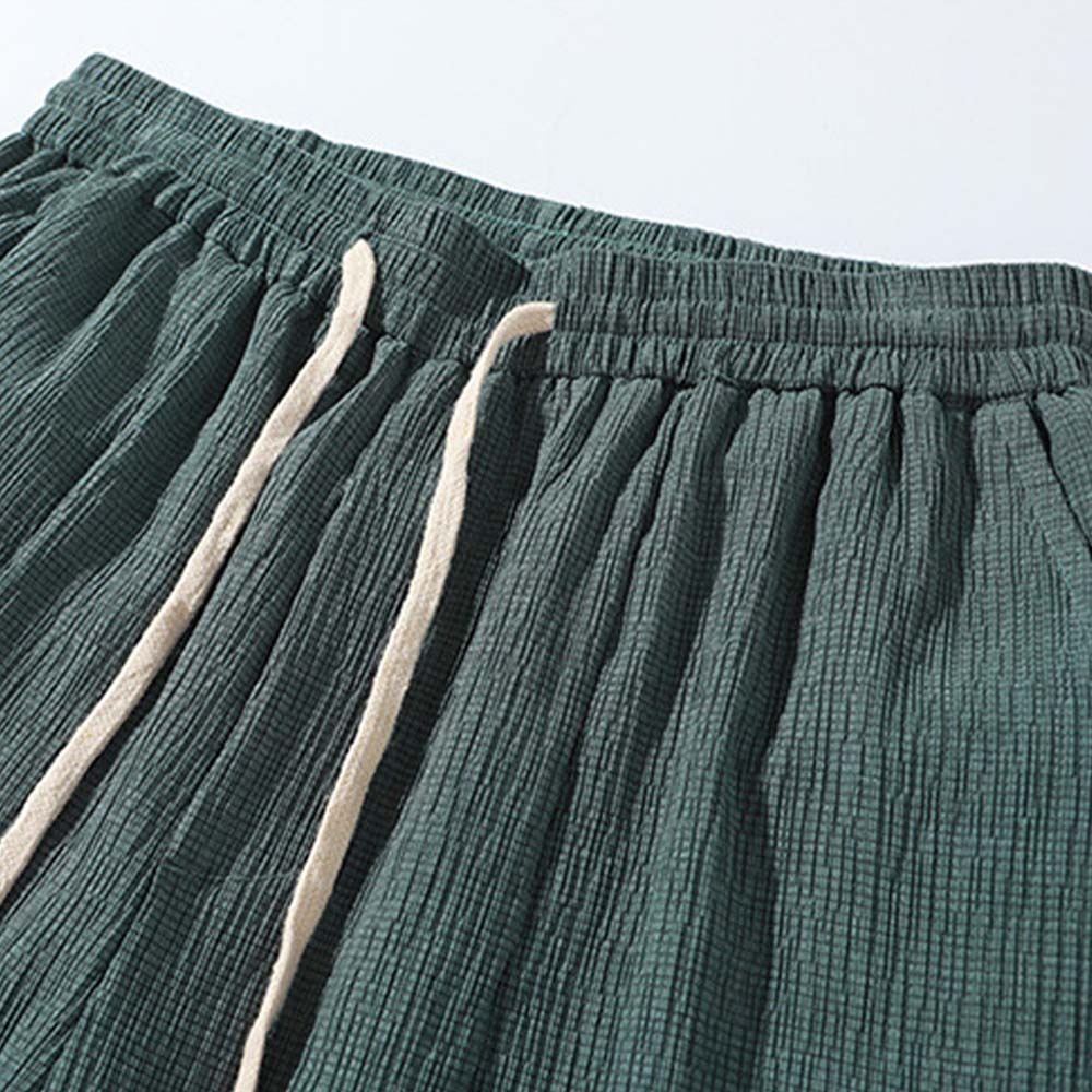 Men's summer suit, ice silk short-sleeved T-shirt and trousers