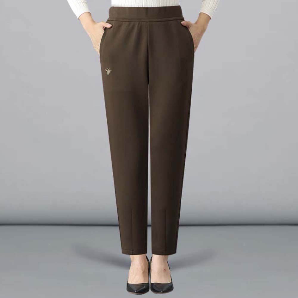 Pantalones casuales de cintura alta sueltos y cómodos para mujer