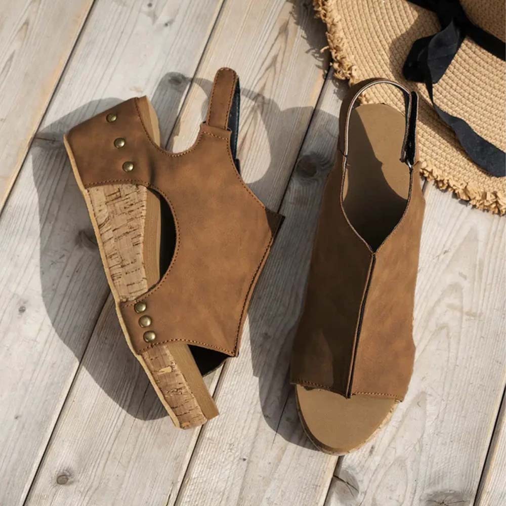 Smiledeer Summer women's comfortable wedge sandals