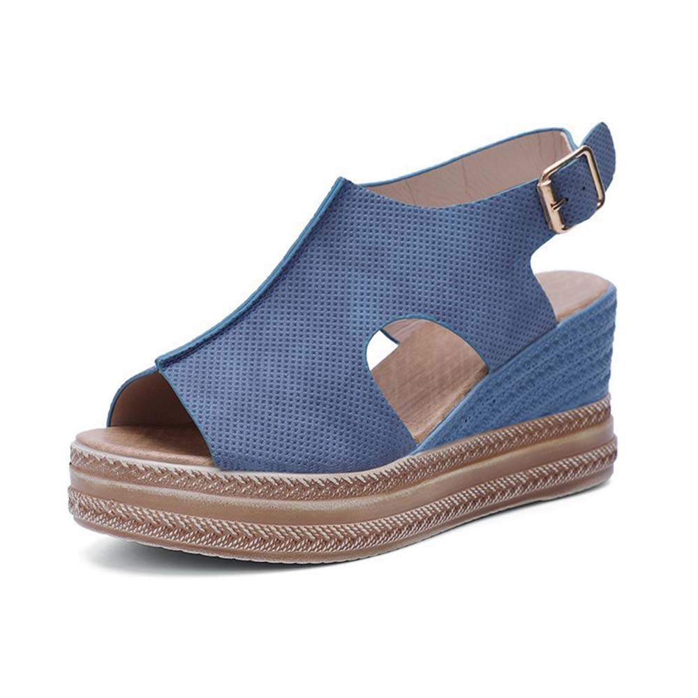 Hojanaranja 2024 nuevas sandalias de boca de pez con cuña de moda