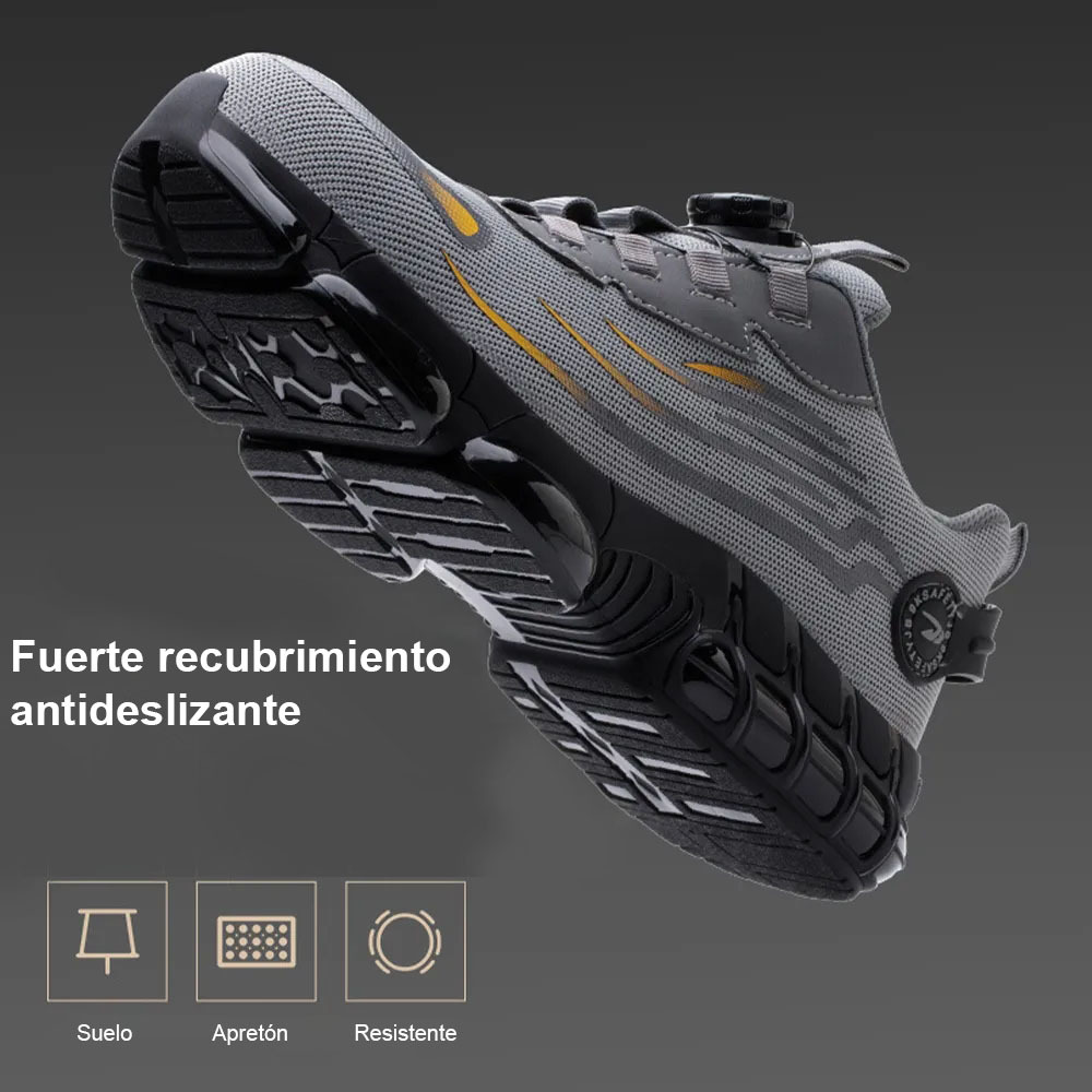 Calzado de seguridad laboral antigolpes y antipuñaladas para hombre