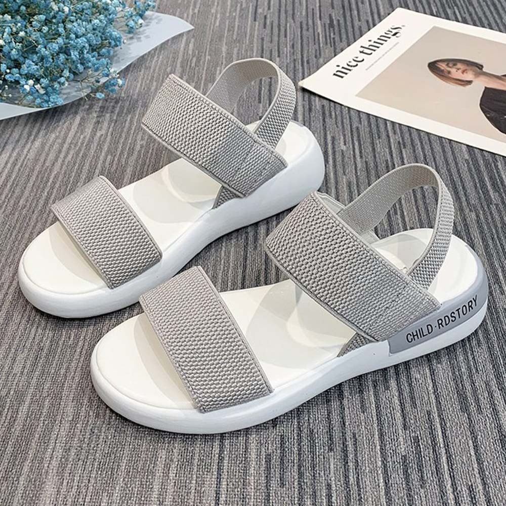 Sandalias deportivas cómodas con soporte plano para mujer