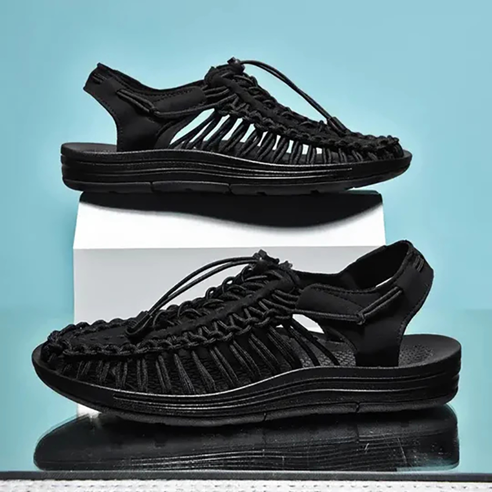 Smiledeer Summer men's and women's breathable braided lace-up sports sandals