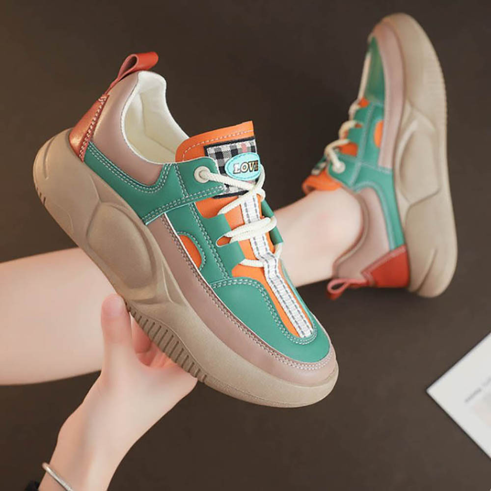 Olivoslindo Zapatos casuales primavera retro plataforma colorblock