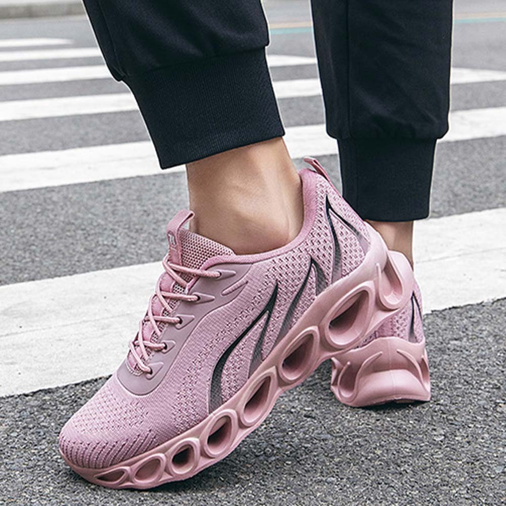 Zapatillas de deporte con cordones de malla flameada transpirable para hombre