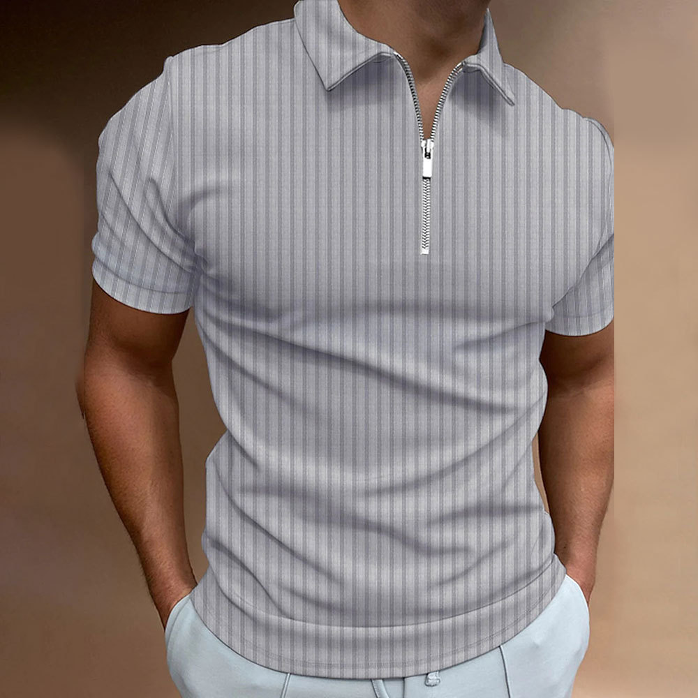 Olivoslindo Camiseta POLO para hombre Camisa de golf Rayas Liso Ocio al aire libre Manga corta