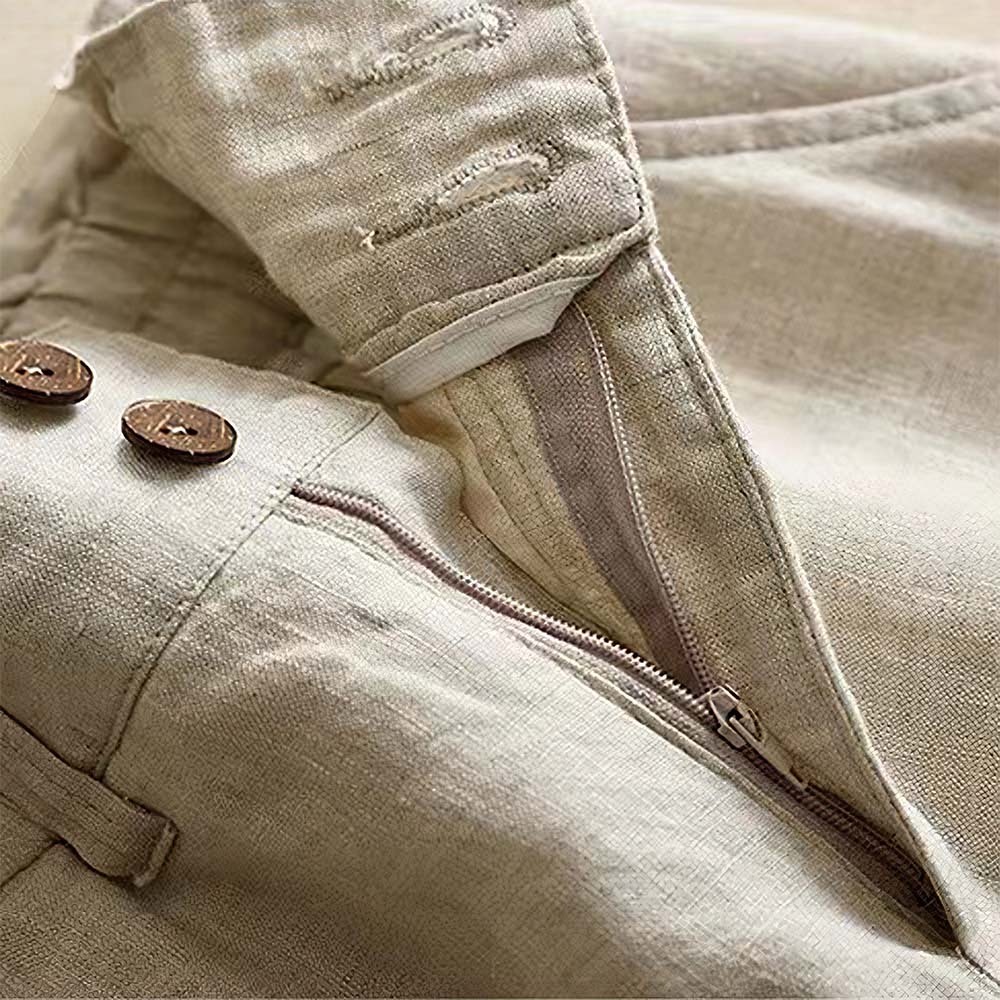 Women's Breathable and Comfortable Linen High Waisted Wide Leg Pants