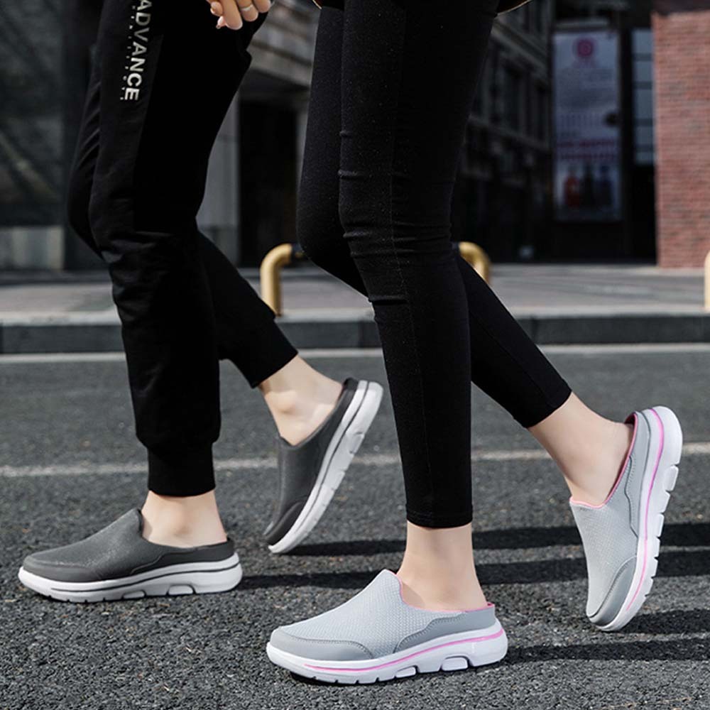 Smiledeer Men's and women's comfortable slip-ons breathable half-slippers