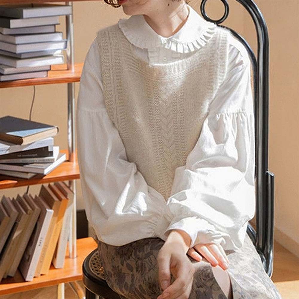 Olivoslindo™️ Chaleco de punto con cuello cuadrado para mujer de primavera y otoño