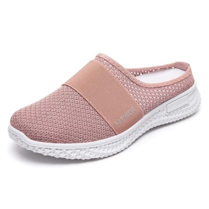 Verano nuevos zapatos de mujer medias zapatillas de malla transpirable