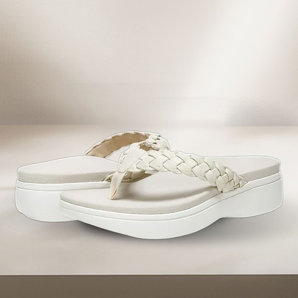 Women's Comfortable Thick Sole Wedge Flip Flop Sandals