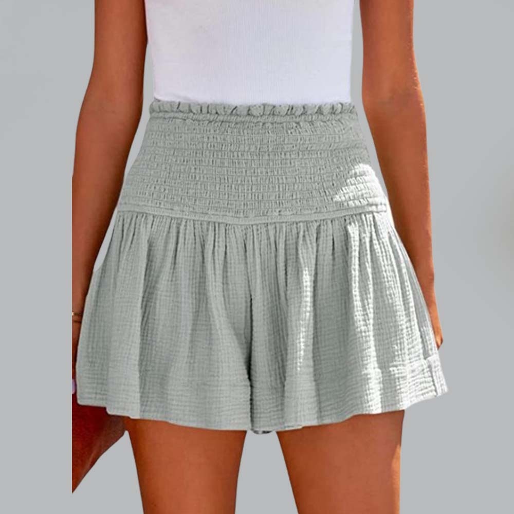 Women's summer comfortable and breathable cotton and linen culottes