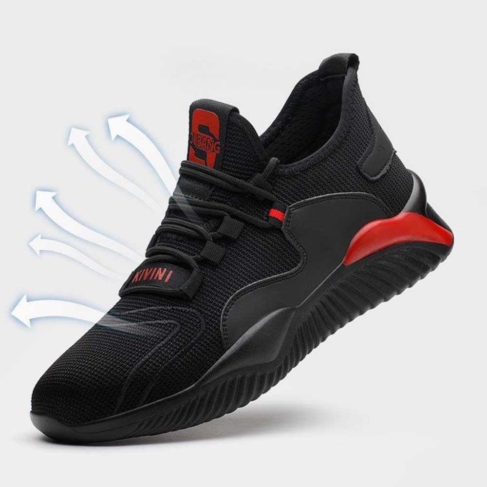 Hojanaranja Nuevos zapatos de seguridad para el trabajo transpirables antigolpes.