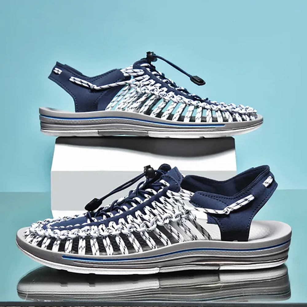 Smiledeer Summer men's and women's breathable braided lace-up sports sandals