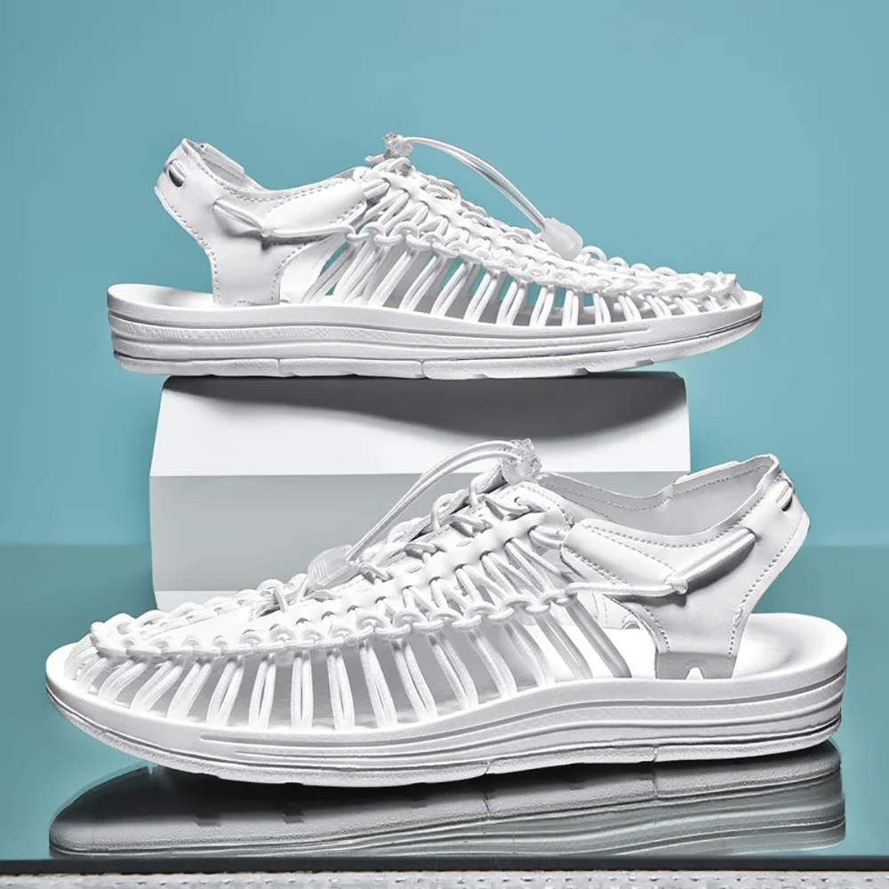 Smiledeer Summer men's and women's breathable braided lace-up sports sandals