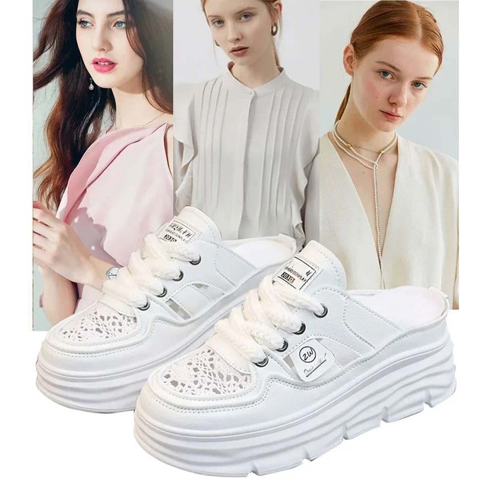 Pantuflas de mujer de suela gruesa, transpirables y cómodas