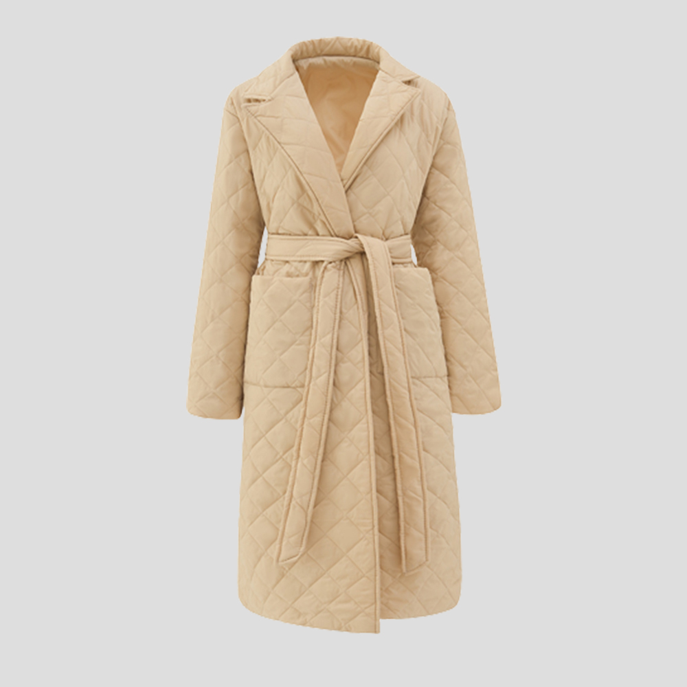 New winter women's over-the-knee mid-length cotton jacket