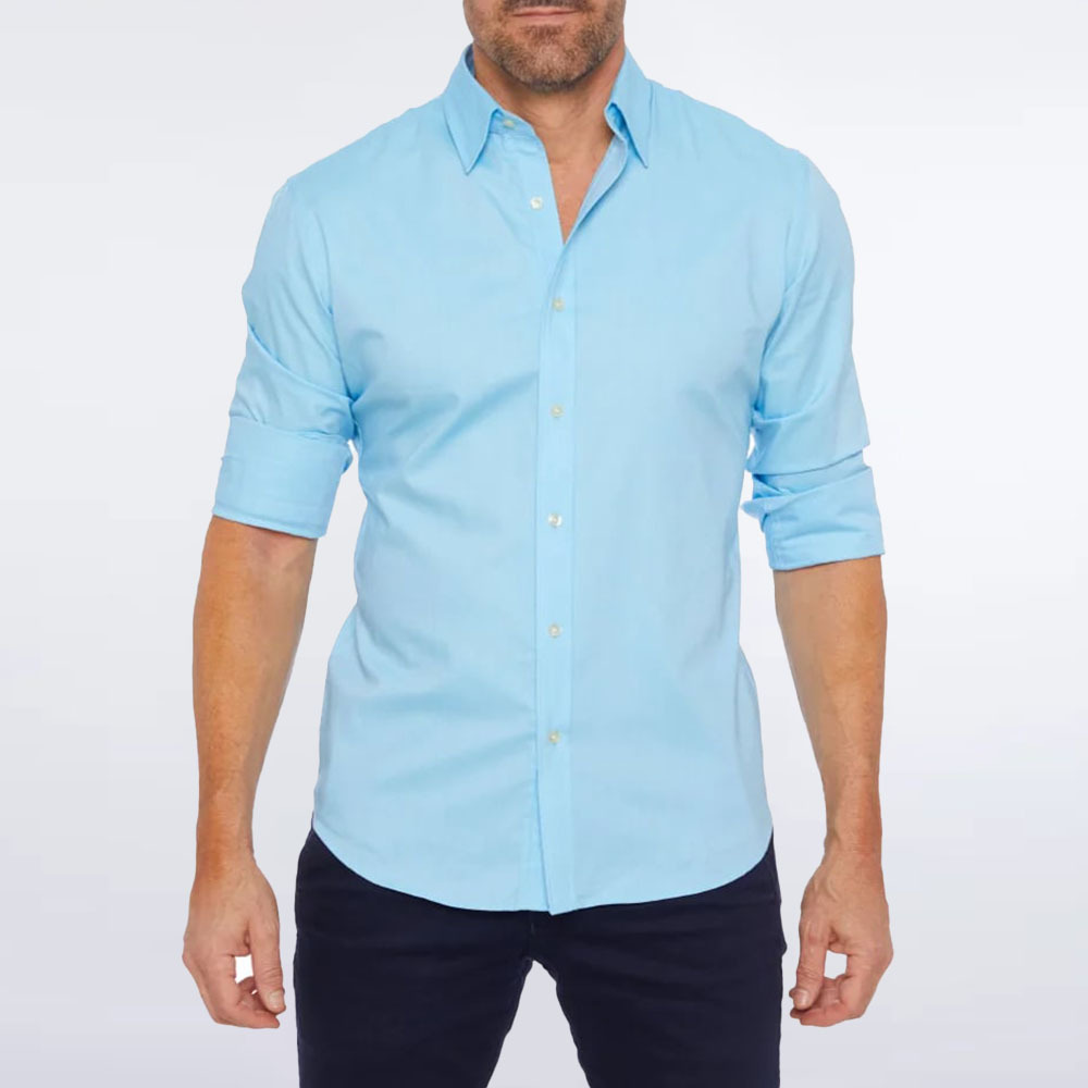 Camisa elástica con cremallera para hombre nueva de primavera