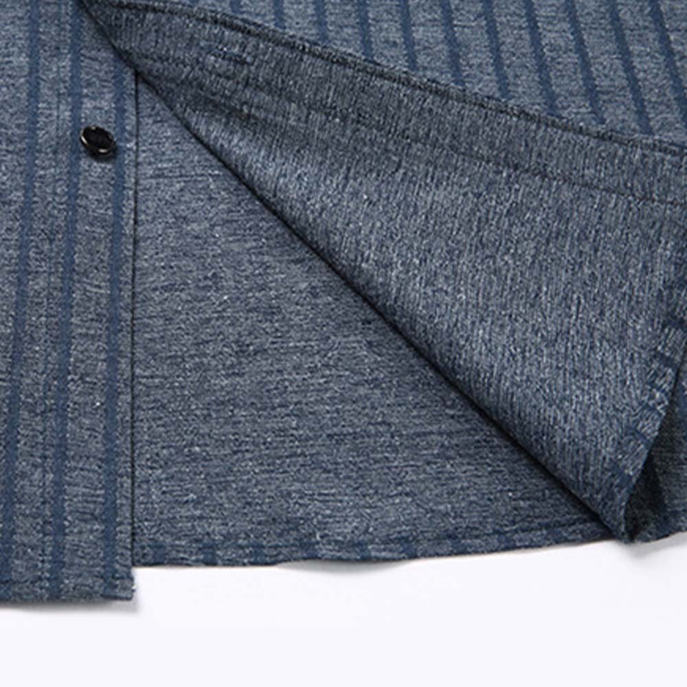 Camisa de manga corta a rayas con bolsillo suelto para hombre de verano 2024