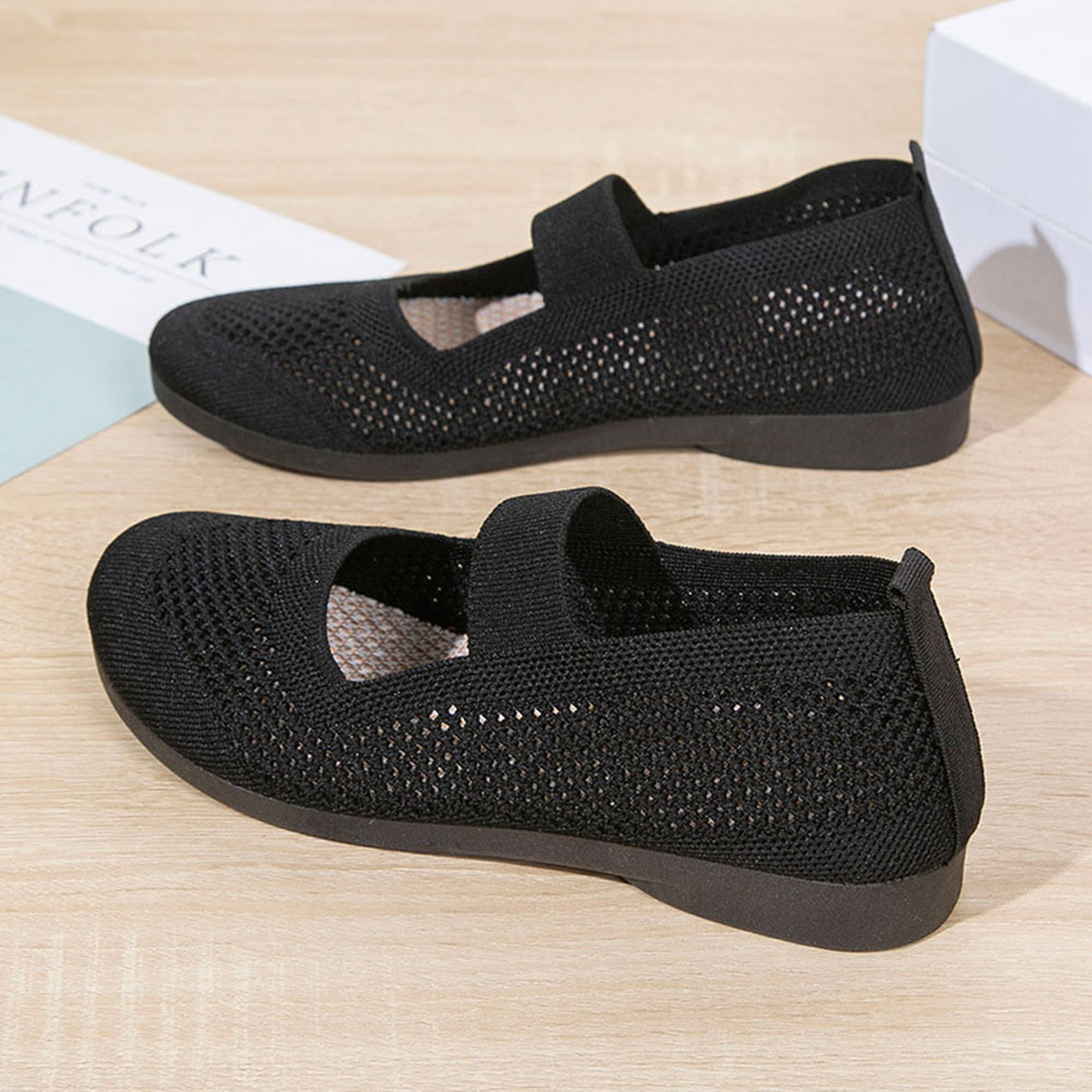 Spring and Autumn Women's Hollow Fly Knit Slip-on Casual Shoes
