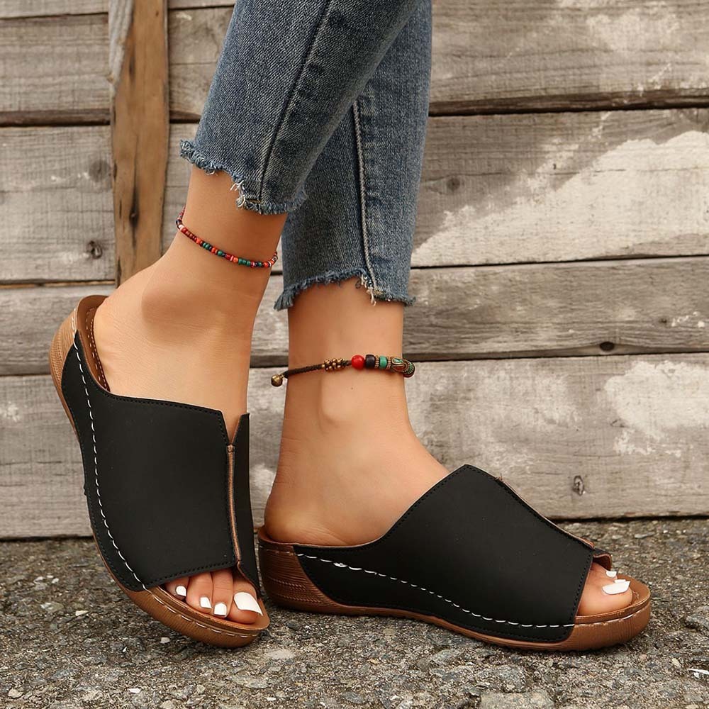 Hojanaranja Zapatillas de casa de mujer ligeras y cómodas con suela gruesa