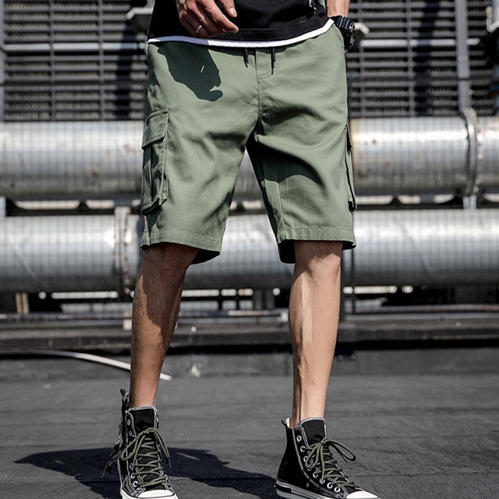 Pantalones cortos cargo informales con múltiples bolsillos para hombre, novedad de verano 2024
