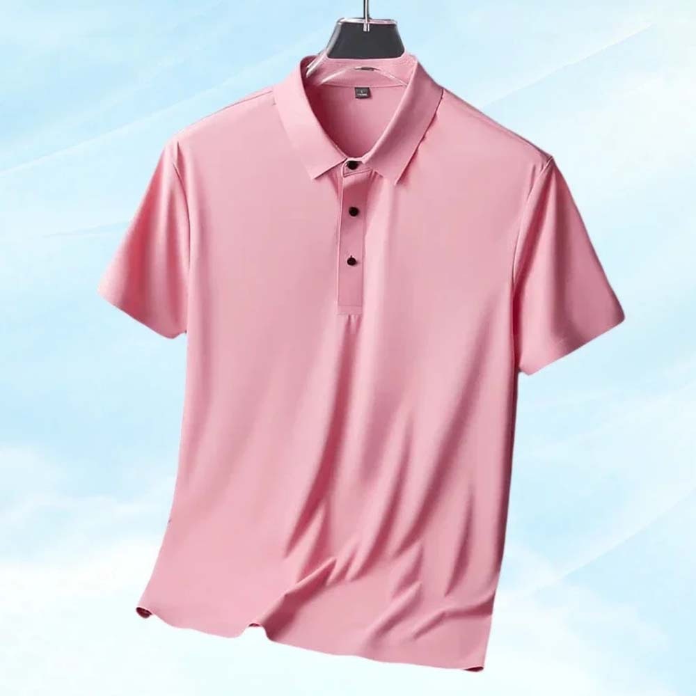 Polo de manga corta de secado rápido para hombre Summer Icy