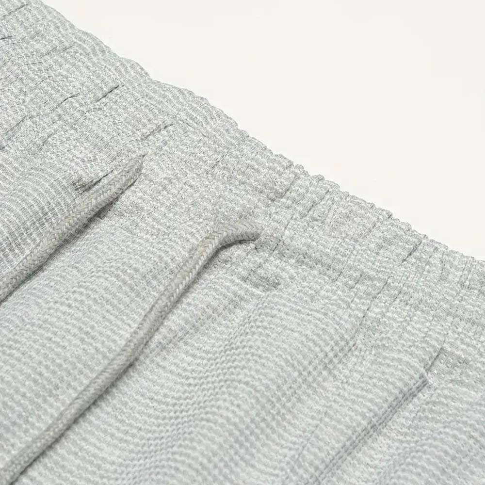 2024 nuevos pantalones de jogging de pie pequeño a cuadros tipo gofre para hombres