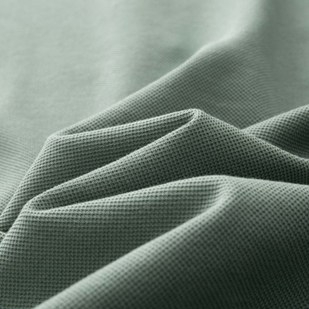 Men's new breathable mulberry silk short-sleeved business polo shirt