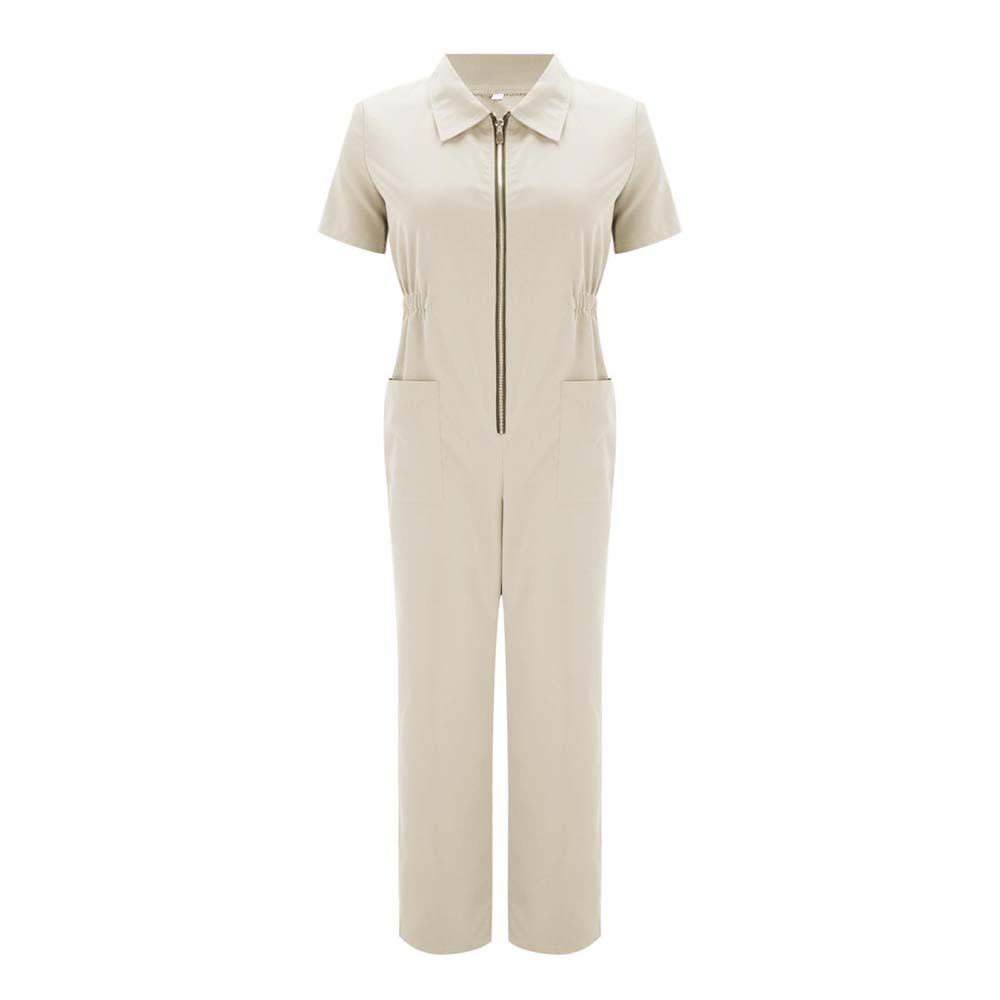 Women's practical multifunctional short-sleeved jumpsuit